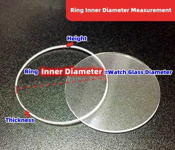 0.75 mm Yükseklik I halka(0.55 mm kalınlığında) İzle Kristal Conta 26mm için 35.5 mm İç Çapı Su Geçirmez saat camı YZC026 Görüntü 2
