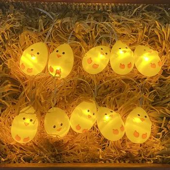1.5 m Led Paskalya civciv peri ışık zinciri paskalya süslemeleri Ev için 10LEDs açık kapalı dekoratif peri ışıkları pil