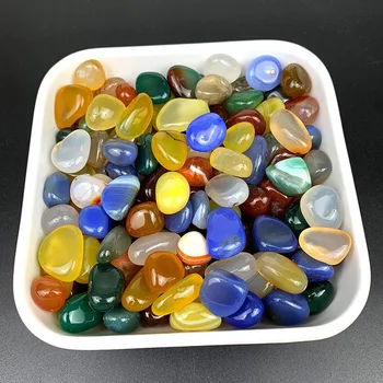 1.8 cm Renkli Taş Doğal Akik Kuvars Cevheri Mineraller 500g / 1.1 lb El Sanatları Çakıl Buda Kase Bonsai Balık Tankı Dekorasyon