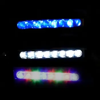 1 adet 8 LED Gündüz Çalışan İşık Elektrikli Araç Rüzgar Enerjisi Powered Araba Dekor Günışığı Koşu İşık Oto dekor lambası DRL Led Görüntü 2