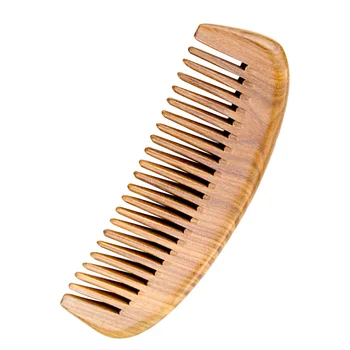 1 ADET Doğal Saç Tarak Sandal Ağacı Tarak Sakal Sandal Ağacı sakal tarağı Detangler Tarak Sandal Ağacı Tarak Erkekler saç tarağı