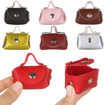 1 ADET Mini Çanta Bebek için Moda PU Deri alışveriş el çantası Çanta el çantası Bebek Kız Hediye Oyuncaklar Bebek Aksesuarları