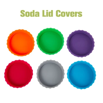 1 Adet Soda Kapağı Kapakları Çok renkli İçecek Can Koruyucu Silikon Kapakları Bira Şişe Kapağı Teneke kutu Soda Kok Sızdırmaz Kapak Görüntü 2