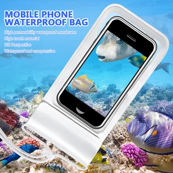 1 adet Su Geçirmez Telefon Kılıfı İçin iPhone Samsung Xiaomi Yüzme Kuru Çanta Sualtı Kılıf Su Geçirmez Çanta Cep Telefonu Kılıfı Kapak