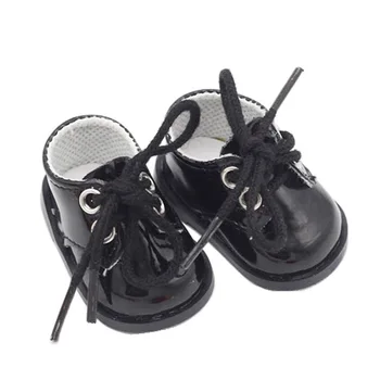 1 Çift Bebek Oyuncak Bebek Botları Giyinmek Bebek Aksesuarları Bebek Oyuncak Ayakkabı 5CM Simülasyon deri ayakkabı Parmak Oyuncak Anahtarlık Görüntü 2