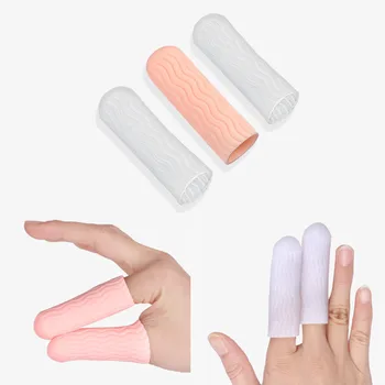 1 Çift silikon jel tüp bandaj parmak ayak Koruyucu eldiven kollu ağrı kesici ısıtmalı parmak eldiven Kaymaz