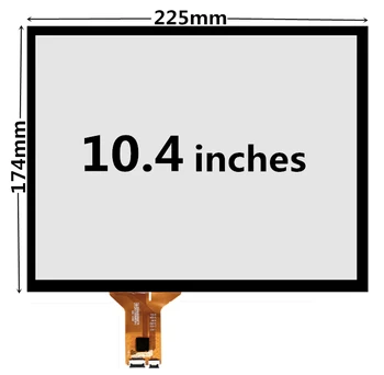 10.4 İnç 225mm * 174mm Yüksek Uyumluluk Evrensel Endüstriyel Ekipman Kapasitif Sayısallaştırıcı Dokunmatik Ekran Paneli Cam Görüntü 2
