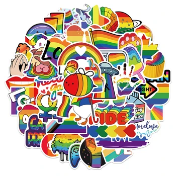 10/50/100 adet / paket Gökkuşağı LGBT Graffiti Estetik Çıkartmalar Gitar Buzdolabı Dizüstü Telefon Araba DIY Çocuk Oyuncak su geçirmez etiket Çıkartması Görüntü 2
