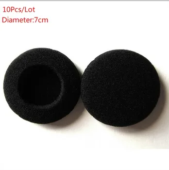 10 Adet 70mm Yumuşak Köpük Kulaklık Uçları Kulaklık Kulak pedleri Değiştirme Sünger Kapakları İpuçları Kulaklık Kulaklık MP3 MP4 7-7.5 CM