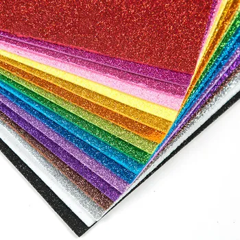 10 adet A4 Renkli EVA Toz Sünger Kağıt DIY El Yapımı Scrapbooking Craft Flaş Köpük Kağıt Glitter Manuel Sanat Malzemeleri Malzemeleri Görüntü 2