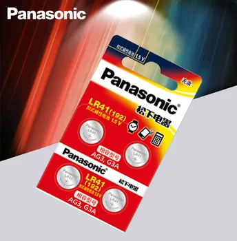 10 adet / grup LR41 Düğme Pil Panasonic 100 % Orijinal SR41 AG3 G3A L736 192 392A Zn / MnO2 1.5 V Lityum Madeni Para Piller Görüntü 2