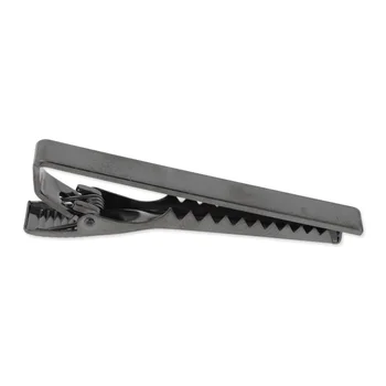 10 ADET Gun Siyah Metal Kravat Klipleri Boşlukları Erkekler İçin, Alaşım Basit Kravat Bar Klipsler Takı Ücretsiz Shippiing-C4691