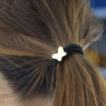 10 adet Kore Siyah Kadın saç aksesuarları Fasulye Elastik Kafa Bandı Hairband Kemer Sakız Saç Turbantes Tiara De Cabelo Turbante Görüntü 2