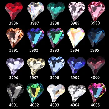10 adet nail art kalp elmas takı 8X9mm sivri alt şekilli büyük elmas Şeftali Kalp Şekli elmas tırnak süsü Dekorasyon Takı