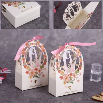 10 Adet Sevgilisi Çikolata Kutusu Şeker Paketleme Düğün Iyilik Hediye Kutusu Olay Parti Gizem Kutusu Konuk için Hediye Parti Malzemeleri Görüntü 2