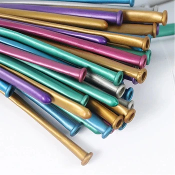 10 adet Uzun Yeni Parlak Metal İnci Lateks Balonlar Kalın Krom Metalik Renkler Şişme Hava Topları Globos Doğum Günü Partisi Dekoru