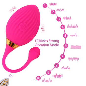 10 Hızları Anal Plug Vibratör Sıkın Egzersiz Vajinal Topu Titreşimli Yumurta Seks Oyuncakları Kadınlar için Klitoris Stimülasyon Yetişkin Ürünleri Görüntü 2