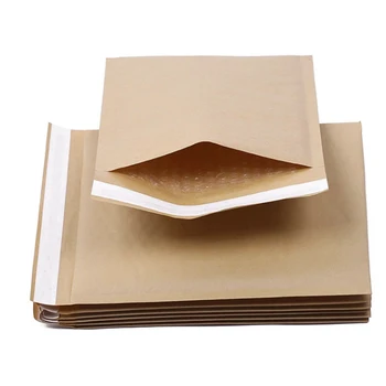 100 Adet / grup Kraft Kağıt Köpük Zarf Çanta Kendinden Mühür Postaları Nakliye Çantası Kabarcık Posta Plastik Torba Nakliye Hediye Paketleri Çantası Görüntü 2