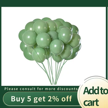 100 Adet Yeşil Balonlar Zeytin Yeşili Balonlar Okaliptüs Parti Lateks Balon 12 İnç Kadın Erkek Doğum Günü Bebek Düğün