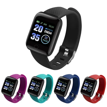 116 Artı SmartWatch Kalp Hızı Bluetooth akıllı saat Bileklik Erkekler Kadınlar D13 spor saat Android Apple Telefon Pk ıwo 8 b57 Görüntü 2
