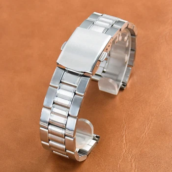 12/14/16/18/20 / 22mm Paslanmaz Çelik Saat kayışı Bilek Bilezik Gümüş Metal Watchband İle Erkekler Kadınlar İçin pimleri Ve Aracı