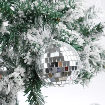 12 ADET 2 / 3cm Mini Disko Ayna Topu Noel Partisi Favor Hediye Dekor Noel Top Süsler Noel Ağacı Dekorasyon