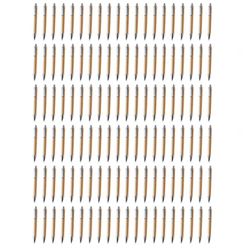 120 Adet / grup Bambu Tükenmez Kalem Stylus İletişim Kalem Ofis ve Okul Malzemeleri Kalemler ve Yazma Malzemeleri Hediyeler