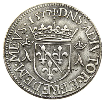 1577 Fransa Gümüş Kaplama Kopya Paraları Görüntü 2