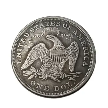 1871 hatıra parası Amerika Birleşik Devletleri Tanrı Biz Güven 1 Dolar Koleksiyonu Sikke Ev Dekorasyon El Sanatları Hediyelik Eşya Süsler Hediyeler Görüntü 2