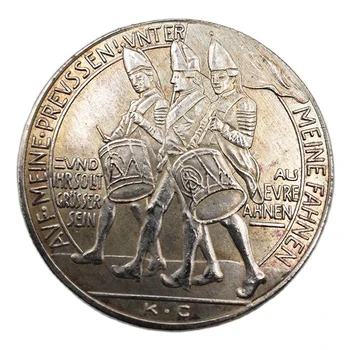 1912 Almanya Hatıra paraları Karl Goetz Friedrich Grosse 200 Geburtstag Sikke Koleksiyonu Ev Dekorasyon Hatıra El Sanatları Hediye Görüntü 2