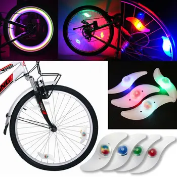 2 Paket Tekerlek konuştu ışıkları renk değiştiren LED Bisiklet Bisiklet tekerlek ışığı Bisiklet Assessoires bisiklet led ışık Bisiklet led ışık Görüntü 2
