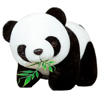 20-70cm Kawaii Panda peluş oyuncak Gerçekçi Panda Bebek Sevimli Yumuşak Karikatür Doldurulmuş Hayvan Panda Yastık Çocuklar için Noel Hediyeleri