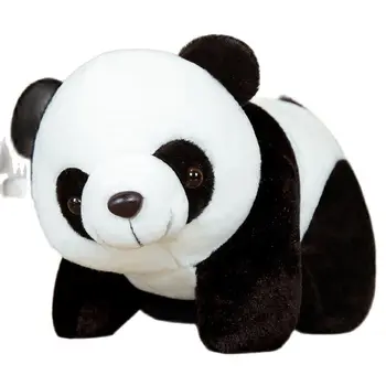 20-70cm Kawaii Panda peluş oyuncak Gerçekçi Panda Bebek Sevimli Yumuşak Karikatür Doldurulmuş Hayvan Panda Yastık Çocuklar için Noel Hediyeleri Görüntü 2