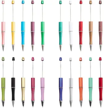 20 adet Plastik Okunabilir Kalemler Tükenmez Kalem DIY Hediye 20 Renk Kalem Okunabilir Kalem Okul Ofis Malzemeleri Sationary Kalemler