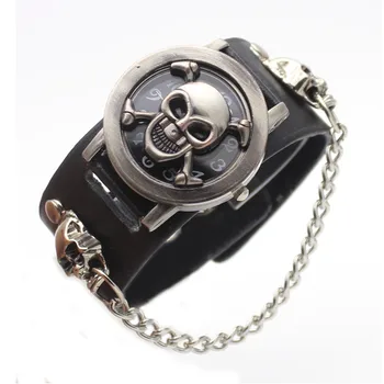 2018 kafatası saatler gösterişli erkek watchesQuartz Chronograph Askeri Bilek İzle Erkekler Saat relogio M Benz Ücretsiz kargo