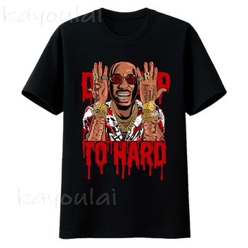 2021 Sıcak Satış Grafik T Shirt Damla Sert Rapçi Lil Hip Hop Üstleri Moda Streetwear T Gömlek Erkekler