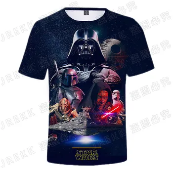 2021 Yaz Star Wars 3D Baskı T shirt Erkek Kadın Çocuk T-shirt Moda Streetwear Erkek Kız Çocuklar Kısa Kollu Serin Üstleri Tee Görüntü 2