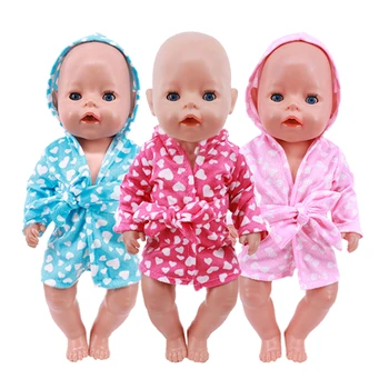 2022 Renkli Bornoz Takım Elbise oyuncak bebek giysileri Doğan Bebek Fit 17 inç 43cm Bebek Aksesuarları Bebek Hediye İçin