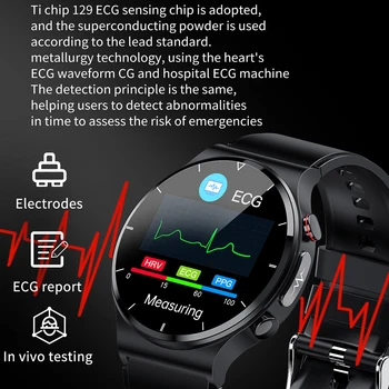 2022 Yeni EKG + PPG Sağlık akıllı saat Erkekler Kalp Hızı Kan Basıncı Spor İzci IP68 Su Geçirmez Smartwatch Adam Android ıos İçin Görüntü 2