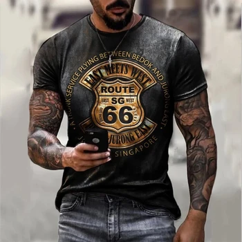 2022 Yeni erkek tişört 3D Baskı yazlık t-shirt Artı Boyutu Elbise Ekip Boyun tişört Üst Harajuku Moda Rahat Kısa Kollu