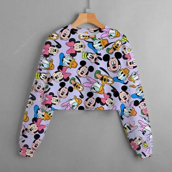 2022 Çocuk Tişörtü Yeni Disney Mickey ve Minnie Karikatür Baskılı Kısa Tişörtü Kız çocuk Giyim Tops