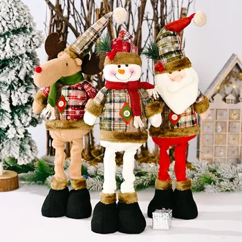 2023 Navidad Noel Bebek ağaç dekor Yeni Yıl Süs Ren Geyiği Kardan Adam Noel Baba Ayakta Bebek Merry Christmas Dekorasyon Görüntü 2