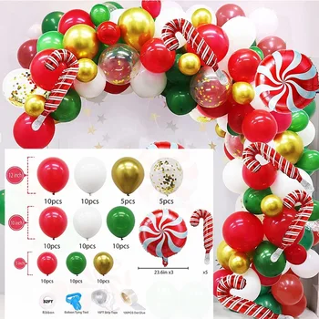 2023 Yeni Noel Balon Seti Mutlu Yeni Yıl Tatil Parti Garland Kemer Arka Plan Atmosfer Düzenleme Balon Toptan Görüntü 2