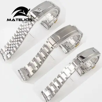 20mm Oyster Jubilee Tarzı saat kayışı Watchband Fırçalanmış/Cilalı Paslanmaz Çelik Bilezik Yedek parça fit 40mm ALT kasa
