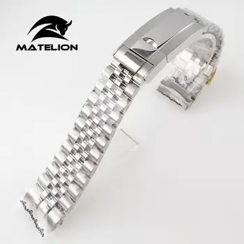 20mm Oyster Jubilee Tarzı saat kayışı Watchband Fırçalanmış/Cilalı Paslanmaz Çelik Bilezik Yedek parça fit 40mm ALT kasa Görüntü 2