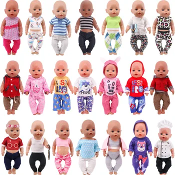 21 Stil Seçin Ceket Pantolon Takım Elbise Giymek 43cm Doğan Bebek oyuncak bebek giysileri 17 İnç Yeniden Doğmuş Bebek Aksesuarları