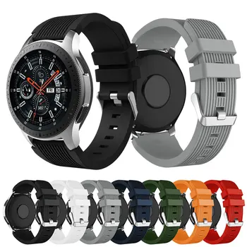 22mm Kayış Samsung Galaxy İzle 46mm Watch3 45mm Silikon Smartwatch Bilezik Band Aksesuarları Dişli S3 Klasik / Frontier