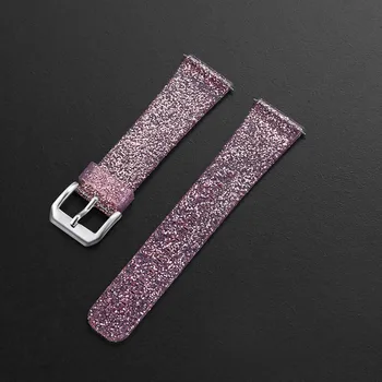 22mm Moda Silikon Kayış Bling Glitter Yedek Saat Kayışı Fitbit Versa İçin Lite / Versa akıllı saat Erkekler Kadınlar Bilek Kayışı
