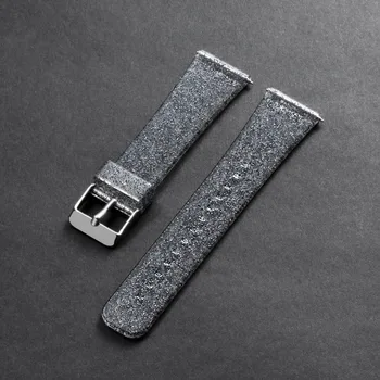 22mm Moda Silikon Kayış Bling Glitter Yedek Saat Kayışı Fitbit Versa İçin Lite / Versa akıllı saat Erkekler Kadınlar Bilek Kayışı Görüntü 2