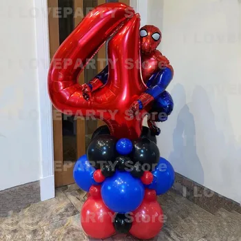 26 adet 3D Örümcek Adam Süper Kahraman Balon Avengers 32 